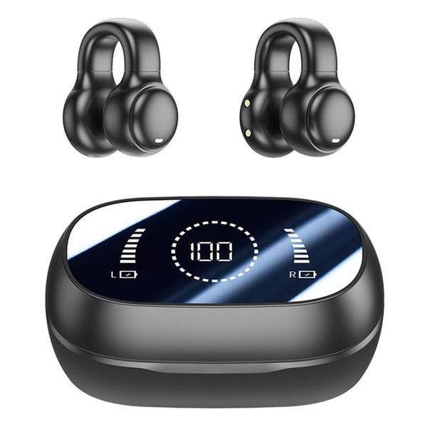 M47 Earclip Bone Conduction Trådløse Hovedtelefoner – Open-Ear, Bluetooth 5.3 – Sort